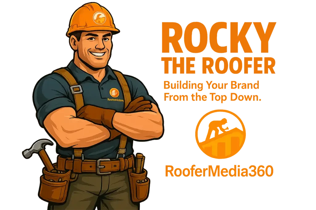 Rocky the Roofer – Mascot for RooferMedia360, Helping Roofers Grow Online